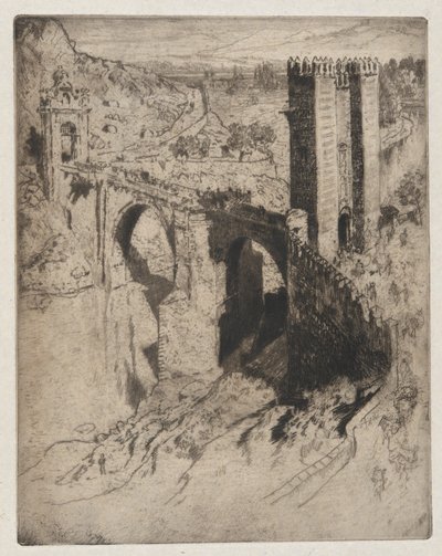 Bridge of Alcantara by Joseph Pennell