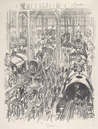 Building Engines for the Allies by Joseph Pennell
