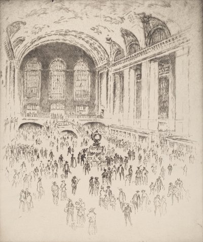 Concourse, Grand Central, New York, 1919 by Joseph Pennell