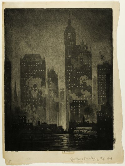 From Courtlandt Street Ferry by Joseph Pennell