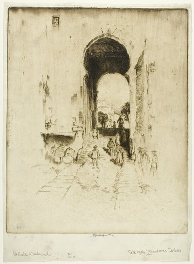 Gate of the Zocodovar, Toledo by Joseph Pennell