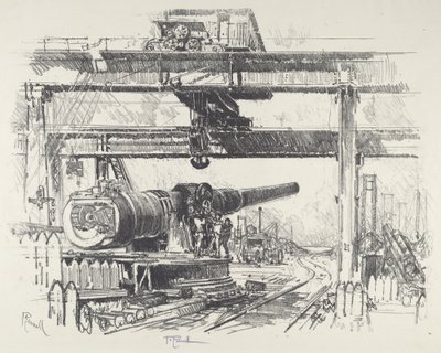 Gun-Testing by Joseph Pennell
