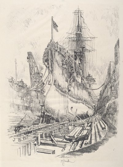 In the Dry Dock by Joseph Pennell