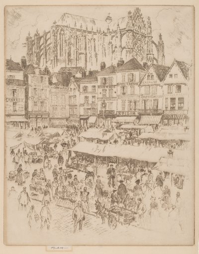 La Place, Beauvais by Joseph Pennell