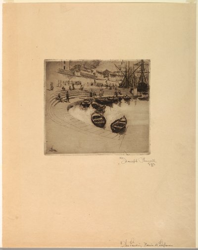 Landing Place, Leghorn by Joseph Pennell