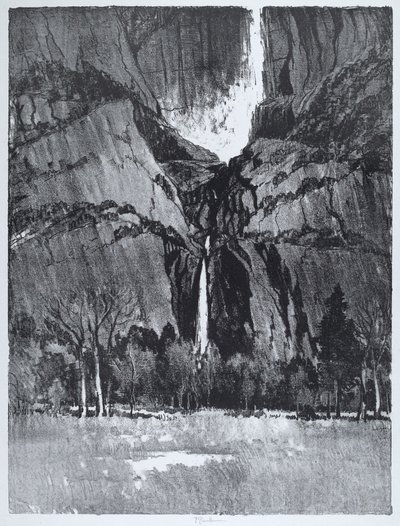 Lower Falls, Yosemite by Joseph Pennell