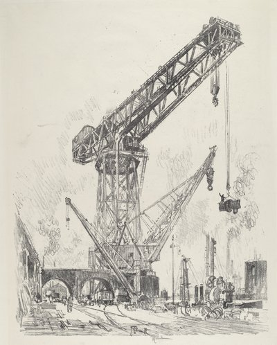 Made in Germany, the Great Crane by Joseph Pennell