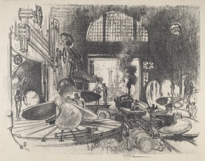 Making Propeller Blades by Joseph Pennell