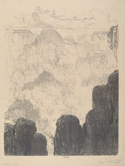 Mists in the Canyon, No.II by Joseph Pennell
