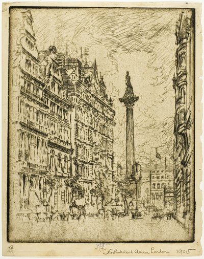 Northumberland Avenue by Joseph Pennell