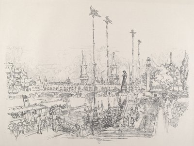 Oberbaum Bridge, Berlin by Joseph Pennell