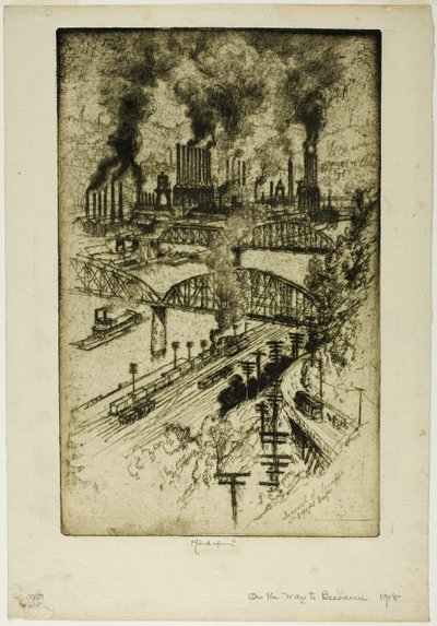 On the Way to Bessemer by Joseph Pennell