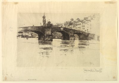 Ponte San Trinita, Florence by Joseph Pennell