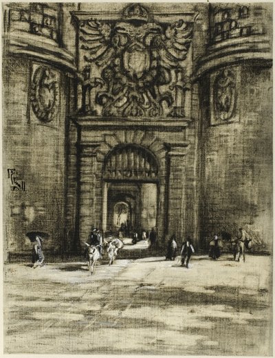 Porta Viragia, Toledo by Joseph Pennell