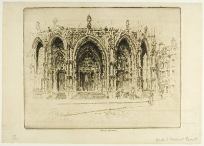 Puerta Visagara, Gate of Madrid, Toledo by Joseph Pennell