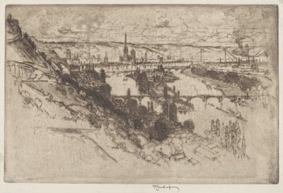 Rouen, from Bon Secours by Joseph Pennell