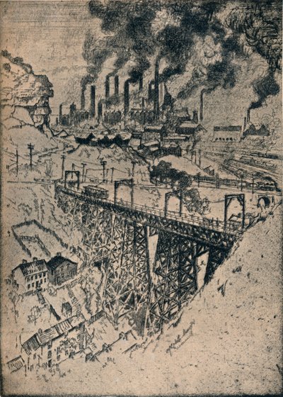 Steel-Edgar Thomson Works by Joseph Pennell