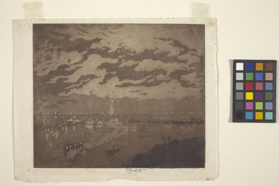 The Bay, New York by Joseph Pennell
