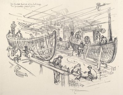 The Boat Builders by Joseph Pennell