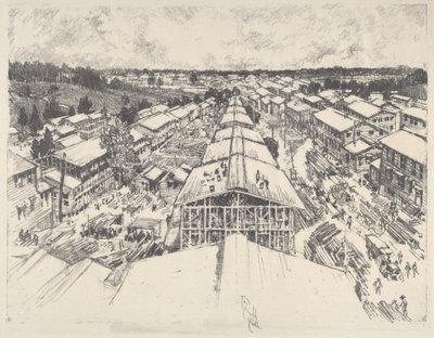 The Camp, the New Architecture, 1917 by Joseph Pennell