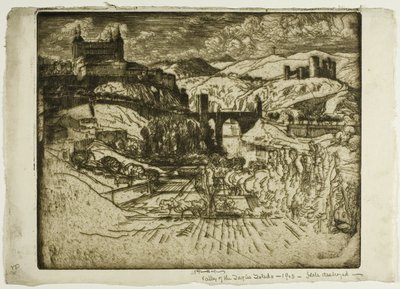 The Castles, Toledo by Joseph Pennell