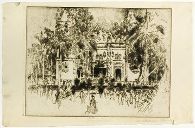The Cathedral, Panama by Joseph Pennell