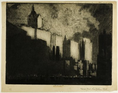 The Cliffs of West Street by Joseph Pennell