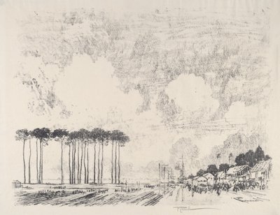The Embarkation Camp, the Classic Grove, 1917 by Joseph Pennell