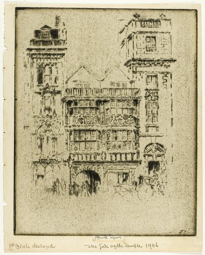 The Gate of the Temple by Joseph Pennell