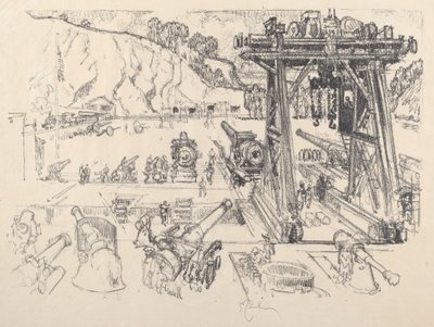 The Gun-Testing Ground by Joseph Pennell