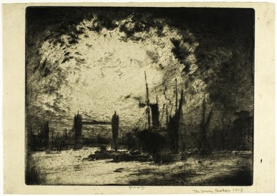The Tower Bridge, Evening by Joseph Pennell