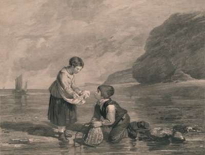 Young Shrimp Catchers, early 19th century by Joseph Phelps