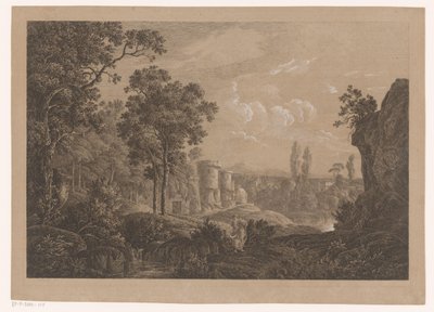 Italian Landscape by Joseph Rebell