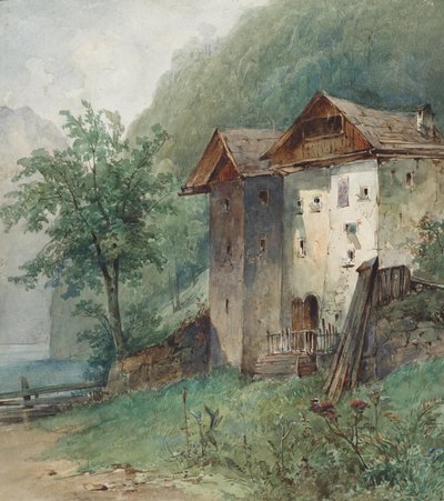 Houses by a Mountain Lake by Joseph Selleny