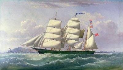 The Barquentine Pawnee in the Irish Sea by Joseph Semple