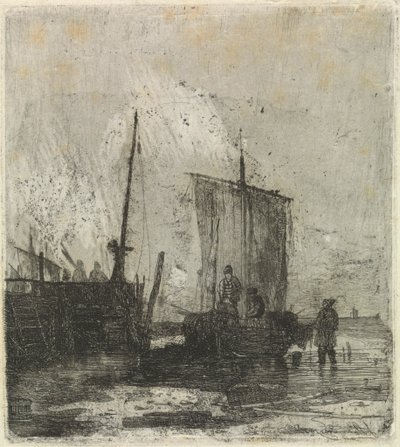 Boats in a Dock by Joseph Stannard