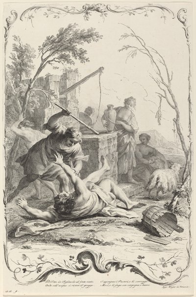 Moses Striking a Shepherd by Joseph Wagner