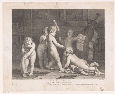 Five Children Making Music by Joseph Wagner