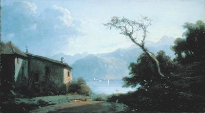 Lake Scene in France by Josephine Bowes