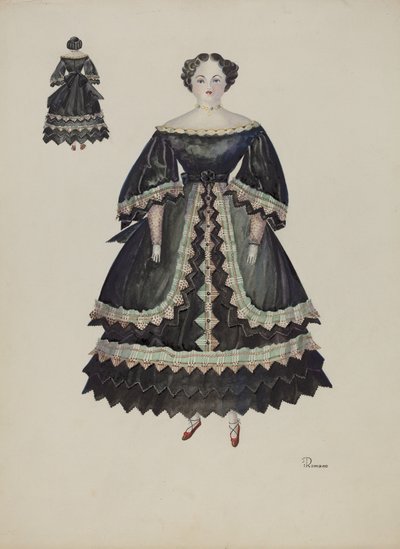 Doll - Minerva Pratt, c. 1937 by Josephine C. Romano