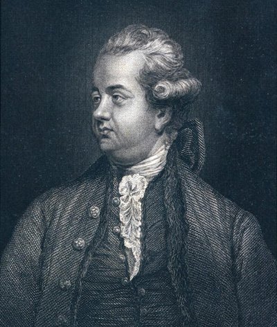 Edward Gibbon (1737-94) (engraving) by Joshua (after) Reynolds