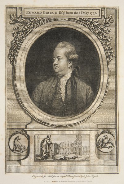 Edward Gibbon, Esq., Pub. 1730 (Engraving) by Joshua (after) Reynolds
