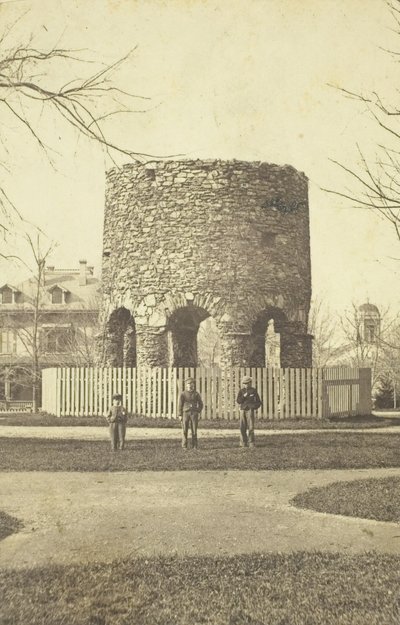 Untitled Stone Turret with Boys by Joshua Appleby Williams