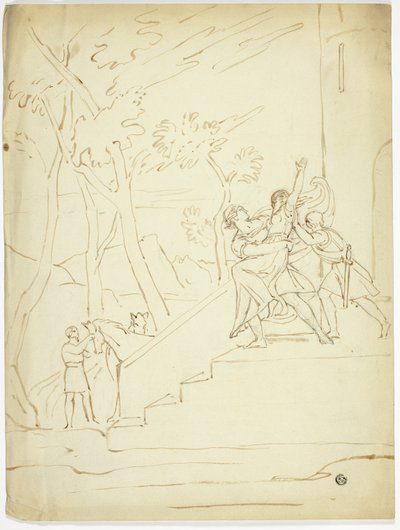Abduction of Helen by Joshua Cristall