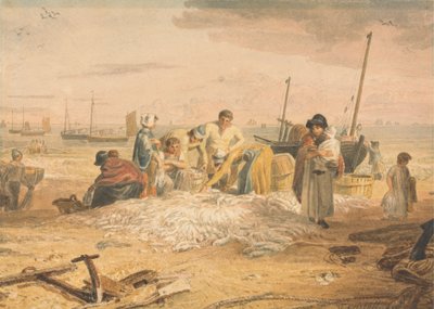 Landing a Catch of Mackerel, Hastings by Joshua Cristall