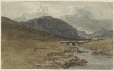 Landscape near Llyn Ogwen, Caernarvonshire (Wales) by Joshua Cristall