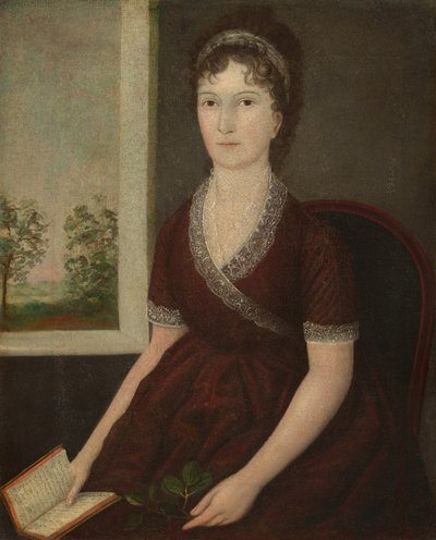 Sarah Ogden Gustin, c. 1805 by Joshua Johnson