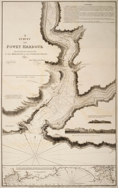 A survey of Fowey Harbour by Joshua Thomas Austen
