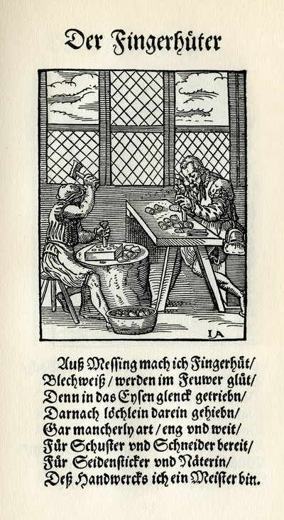 Thimble maker by Jost Amman