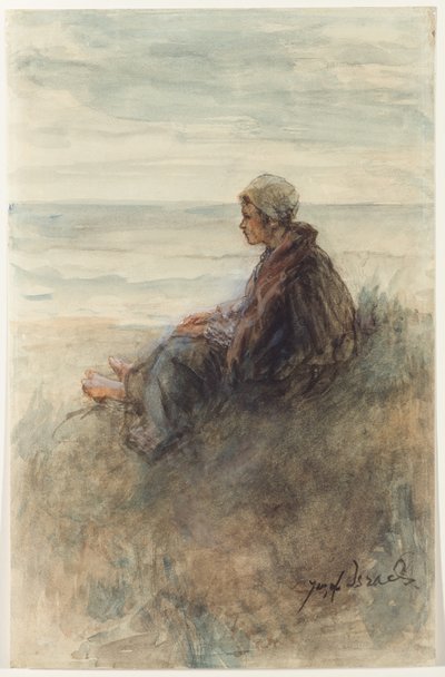 Girl on the dunes by Jozef Israëls